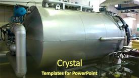  Presentation with steam generator - Presentation theme consisting of steam generator - industrial interior boiler background and a tawny brown colored foreground