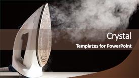  Presentation with steam generator - Slide set featuring steam generator iron on black background and a  colored foreground