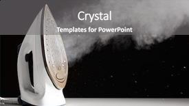  Presentation with steam generator - Theme having steam generator iron on black background and a  colored foreground