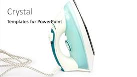  Presentation with steam - Theme having steam-iron-isolated-on-white background and a white colored foreground