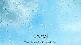  Presentation with water drop - Presentation theme consisting of steam leak - natural blue water drop background background and a arctic colored foreground