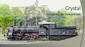  Presentation with steam - Cool new slide set with steam locomotive 126 014 resavica backdrop and a mint green colored foreground