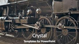  Presentation with steam - Slides consisting of steam locomotive rolling by close background and a dark gray colored foreground