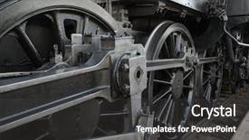  Presentation with steam - Colorful PPT theme enhanced with steam locomotive backdrop and a dark gray colored foreground