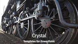  Presentation with steam - Theme having steam locomotive background and a dark gray colored foreground