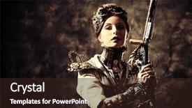  Presentation with steampunk - Cool new presentation theme with steam machine - portrait of a beautiful steampunk backdrop and a wine colored foreground