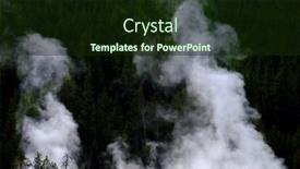  Presentation with hot springs - Presentation theme having steam-rising-from-hot-springs background and a wine colored foreground