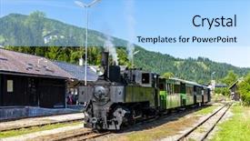  Presentation with steam train - Cool new presentation with steam train lunz am see backdrop and a light blue colored foreground