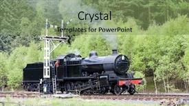  Presentation with steam train - Cool new slides with steam train north yorkshire moors backdrop and a seafoam green colored foreground