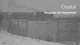  Presentation with steam train - Amazing theme having steam-train-oberwiesenthal-cranzhal-fichtelbergbahn backdrop and a gray colored foreground