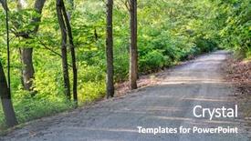 Presentation with steamboat - Slide deck enhanced with steamboat trail along the missouri background and a gray colored foreground