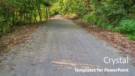  Presentation with steamboat - Cool new presentation design with steamboat-trail-along-the-missouri backdrop and a gray colored foreground