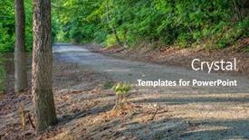  Presentation with steamboat - Amazing presentation theme having steamboat-trail-along-the-missouri backdrop and a gray colored foreground