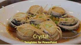  Presentation with abalone - Audience pleasing presentation design consisting of steamed-abalone-in-the-chinese backdrop and a tawny brown colored foreground