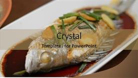  Presentation with fish spoilage - Slide set enhanced with steamed fish on dish background and a coral colored foreground