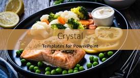  Presentation with mayonnaise - Cool new slides with steamed-salmon-steak-with-cauliflower backdrop and a yellow colored foreground