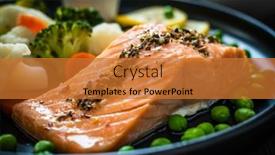  Presentation with mayonnaise - Slide deck consisting of steamed-salmon-steak-with-cauliflower background and a red colored foreground