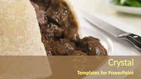  Presentation with kidney - Amazing presentation having steamed steak and kidney pudding backdrop and a coral colored foreground