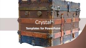  Presentation with antique - Presentation theme consisting of steamer-trunk-antique-steamer-trunk background and a tawny brown colored foreground