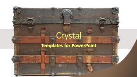  Presentation with antique - Presentation theme consisting of steamer-trunk-antique-steamer-trunk background and a tawny brown colored foreground