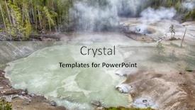  Presentation with green - Cool new presentation with steaming-green-thermal-pools backdrop and a light gray colored foreground