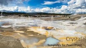  Presentation with wyoming - Theme enhanced with steaming-opaque-thermal-pools background and a coral colored foreground