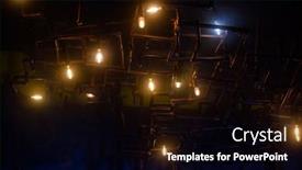  Presentation with light bulbs - Slide set consisting of steampunk-background-light-bulbs background and a black colored foreground