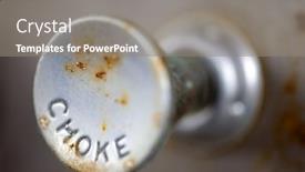  Presentation with steampunk - PPT layouts consisting of steampunk-style-retro-choke-knob background and a gray colored foreground