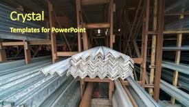  Presentation with steel - Slides enhanced with steel angle on the rack background and a wine colored foreground