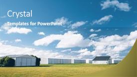  Presentation with barn - PPT layouts consisting of steel-barn-on-a-farm background and a  colored foreground