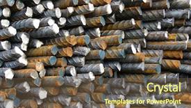  Presentation with steel bars - Colorful slide deck enhanced with steel bars concrete reinforcing backdrop and a tawny brown colored foreground
