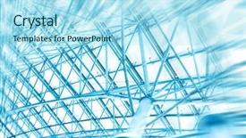  Presentation with high rise building - Colorful PPT theme enhanced with steel blue glass airport backdrop and a arctic colored foreground