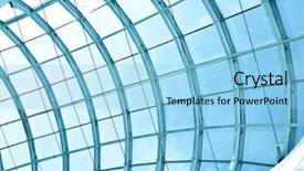  Presentation with glass ceiling - Amazing presentation theme having steel blue glass airport backdrop and a light blue colored foreground