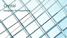  Presentation with glass ceiling - Presentation featuring steel blue glass airport background and a cool aqua colored foreground