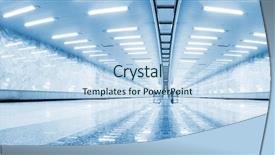  Presentation with futuristic - Colorful PPT layouts enhanced with abstract futuristic - wide angle of symmetric hall backdrop and a sky blue colored foreground