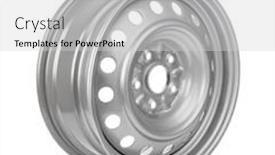  Presentation with steel - Presentation theme featuring steel-car-rim-isolated background and a light gray colored foreground