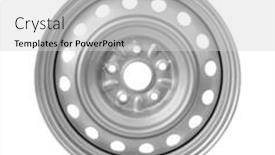  Presentation with steel - Audience pleasing slide deck consisting of steel-car-rim-isolated backdrop and a light gray colored foreground