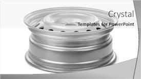  Presentation with steel - PPT layouts with steel-car-rim-isolated background and a white colored foreground