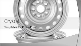  Presentation with steel - Cool new presentation design with steel-car-rims-isolated backdrop and a light gray colored foreground