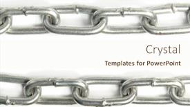  Presentation with chain - Amazing slide deck having steel-chain-line-isolated backdrop and a cream colored foreground