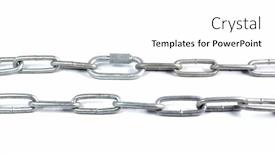  Presentation with steel - Slides featuring steel-chain-on-white-background background and a white colored foreground