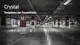  Presentation with traffic engineering parking - Amazing theme having steel column - parking garage underground interior backdrop and a dark gray colored foreground