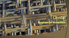  Presentation with steel building - Audience pleasing theme consisting of steel construction for structure building backdrop and a  colored foreground