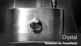  Presentation with steel - Presentation design with steel-drinking-fountain-mounted background and a dark gray colored foreground