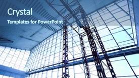  Presentation with windows - Amazing presentation having steel fabrication - blue ceining and windows backdrop and a ocean colored foreground