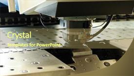  Presentation with precision - Presentation featuring steel fabrication - high precision cnc sheet metal background and a tawny brown colored foreground