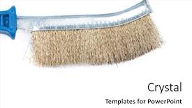  Presentation with fiber - Audience pleasing slide deck consisting of steel fiber - metal brush grinder isolated backdrop and a  colored foreground