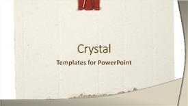  Presentation with fiber - Beautiful presentation theme featuring steel fiber - torn cardboard with red clip backdrop and a sky blue colored foreground