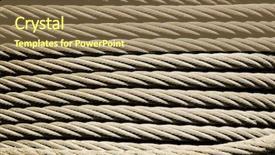  Presentation with rope - Cool new PPT theme with steel fiber bars - metal rope texture backdrop and a coral colored foreground