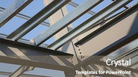  Presentation with framework - Theme enhanced with steel framework under construction background and a gray colored foreground